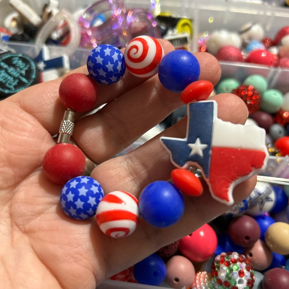 Texas themed Charm for Stanley cup, luggage, purse, or backpack.